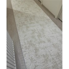 Dinarsu Jel Kaymaz Halı Asos Nevra Krem Kaymaz Taban Yolluk Yıkanabilir Halı