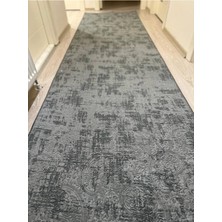 Dinarsu Jel Kaymaz Halı Asos Nevra Antrasit Gri Kaymaz Taban Yolluk Yıkanabilir Halı
