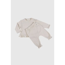 Totzee Fırfırlı Pantolon Bej