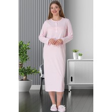 Mecit Pijama Mecit 5824 Pembe Büyük Beden Kadın Gecelik