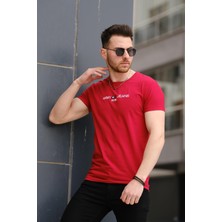 Oksit Army Nakışlı Slim Fit Likralı Erkek Tshirt