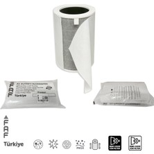 Faf 10 Adet Xiaomi  Smart Air Purifier 4 Pro Uyumlu Ekstra Nano Gümüş Iyonlu Elekrostatik Toz Tutucu Beyaz Ön Filtre