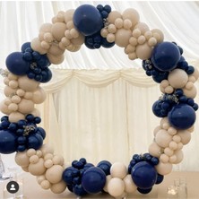 Rönesans Parti Deniz Kumu - Gece Mavisi Rengi Balon Zinciri Seti 100 Adet