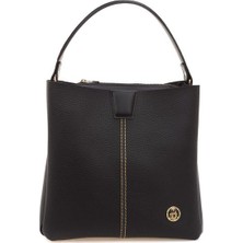 Bilik Deri  Siyah Rölax Kadın Omuz Çantası Dlr 100-NW