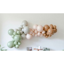 Best Parti Karamel-Kış Yeşili-Küf Yeşili-Somon Balon Seti 50 Adet