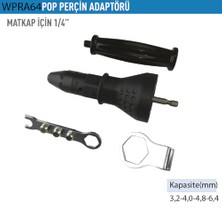 Wpro Wp "matkap Için 1/4"" Pop Perçin Adaptörü 3,2mm-6,4mm" WPRA64