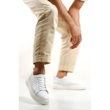 Mubiano M3-B Beyaz Hakiki Deri Erkek Spor Ayakkabı & Sneaker