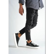 Mubiano M3-Sb Siyah/Beyaz Hakiki Deri Erkek Spor Ayakkabı & Sneaker