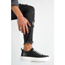 Mubiano M3-Sb Siyah/Beyaz Hakiki Deri Erkek Spor Ayakkabı & Sneaker