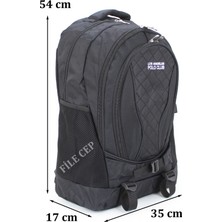 Case Club 17,3 Laptop Sırt Çantası Yarım Dağcı Suya Dayanıklı Kumaş