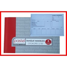 Pastel Tahsilat Makbuzu Boyutunda 2/50 Otokopili 1 Asıl 2 Suret 3 Nüsha 14 x 20 cm