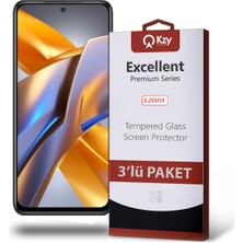 Kzy Xiaomi Redmi Poco M5S Temperli Ekran Koruyucu Kırılmaz Cam Ekonomik 3'lü Paket