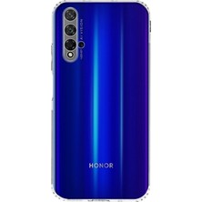 Kzy Huawei Honor 20 ile Uyumlu Kapak Kamera Korumalı Tıpalı Silikon Şeffaf Kılıf