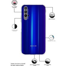 Kzy Huawei Honor 20 ile Uyumlu Kapak Kamera Korumalı Tıpalı Silikon Şeffaf Kılıf