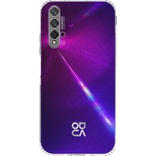 Kılıfmania Huawei Honor Nova 5t ile Uyumlu Kapak Kamera Korumalı Tıpalı Silikon Şeffaf Kılıf