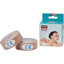 Kinetape Yüz Yoga Için 2,5 cm x 5 Metre 2 Adet Yüz Bölgesi Için Ten Rengi