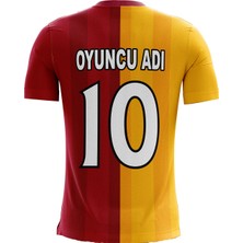 ACR Giyim  Kişiye Özel Futbol Forması, Hediyelik Forma Tek Üst Sarı Kırmızı 19 Modeli