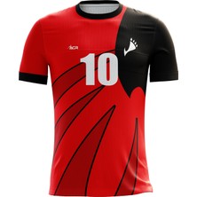 ACR Giyim Kişiye Özel Futbol Forması Kırmızı Tek Üst Pençe Modeli 9 - 10 Yaş Hediyelik