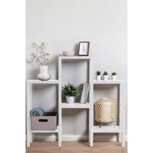 Frapan Home 6 Katlı Plastik Raf Ünitesi Mutfak Rafı Banyo Rafı Balkon Rafı Banyo Düzenleyici Kitaplık