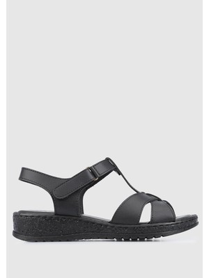 Eclipse Siyah Kadın Konfor Sandalet