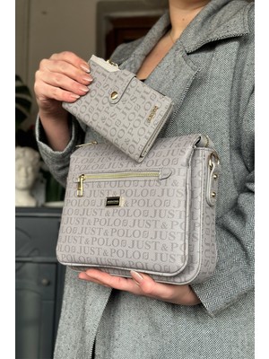 Just Polo 5 Bölmeli Kadın Omuz Çantası 29CM 20 cm 10 cm 2068-LB