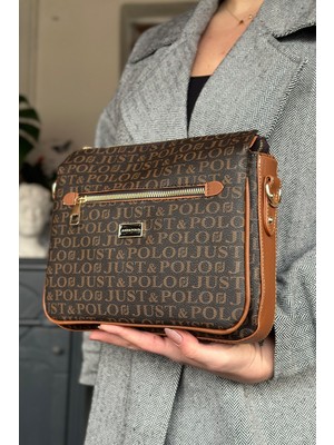 Just Polo 5 Bölmeli Kadın Omuz Çantası 29CM 20 cm 10 cm 2068-LB