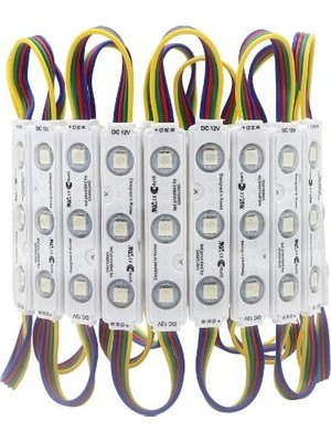 Dora Led 3'lü Samsung Rgb Modül Led 12 Volt 0.72 Watt -10 Adet