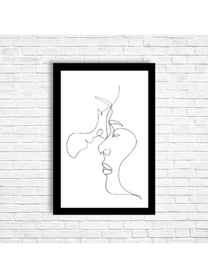 Trend Poster Siyah Çerçeve Görünümlü Tablo Retro Ahşap Poster