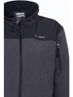 Alpınıst Alpine Erkek Softshell Ceket Antrasit-Siyah L