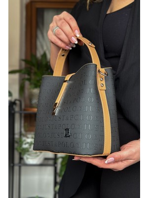 Just Polo Pamuk Dokuma Uzun Askılı 4 Bölmeli Kadın Çapraz Omuz ve El Çantası 22CM-20CM-9CM LB-4002