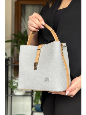 Just Polo Pamuk Dokuma Uzun Askılı 4 Bölmeli Kadın Çapraz Omuz ve El Çantası 22CM-20CM-9CM LB-4002