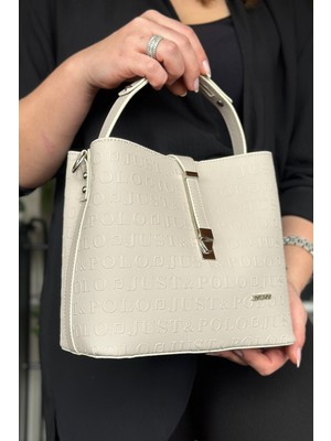 Just Polo Pamuk Dokuma Uzun Askılı 4 Bölmeli Kadın Çapraz Omuz ve El Çantası 22CM-20CM-9CM LB-4002