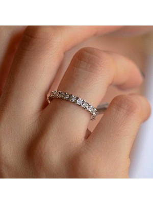 Engingold 0,19CT Pırlanta Yarımtur Yüzük