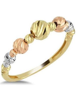 Engingold 14 Ayar Altın Tek Sıra Dorika Yüzük