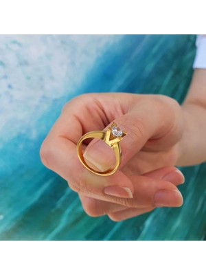 22 Ayar Altın Tektaş Yüzük