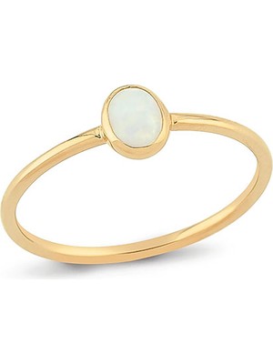 Engingold 14K Altın Mini Opal Altın Yüzük