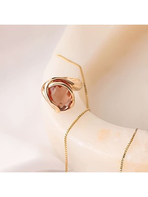 Engingold 14 Ayar Altın Zultanit Taşlı Yüzük