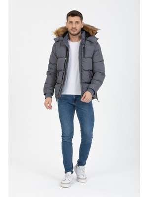 Hitch Tilki Kapşonlu Şişme Mont