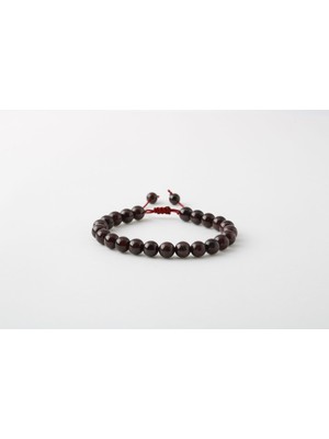 Osmanlı Doğal Taş Bordo Granat Lal 8 mm Merdiven Kapama Doğal Taş Bileklik