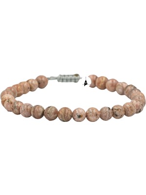 Osmanlı Doğal Taş Rodokrosit 6 mm Merdiven Kapama Doğal Taş Bileklik