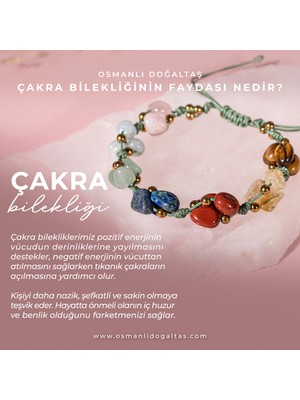 Osmanlı Doğaltaş Çakra Bileklik BL-1293 Akuamarin Jasper Kaplan Gözü Lapis Pembe Kuvars Sitrin