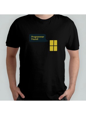 Pixxa Programcı / Coder %100 Pamuklu Bisiklet Yaka T-Shirt Model - 2