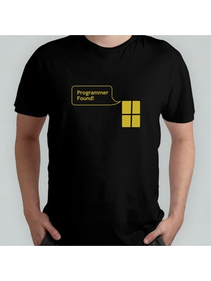 Pixxa Programcı / Coder %100 Pamuklu Bisiklet Yaka T-Shirt Model - 3