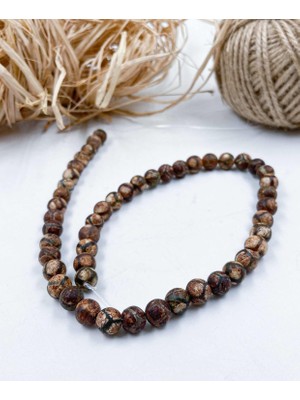 Mucize Taş Tibet Akik Küre Faset Kesim  8 mm Doğal Taş Dizi