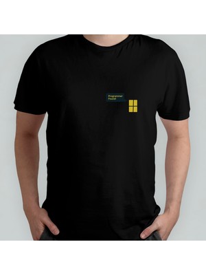 Pixxa Programcı / Coder %100 Pamuklu Bisiklet Yaka T-Shirt Model - 1