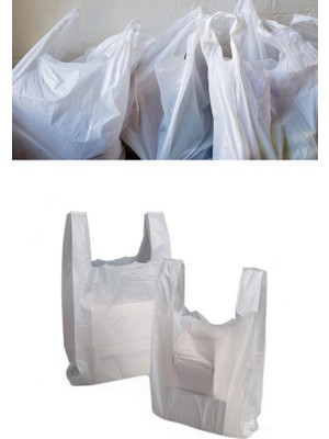 Kalbi Ticaret Kırık Beyaz Kalın Büyük Boy Atlet Market Manav Poşeti 3 kg