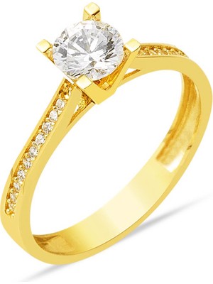 Bilezikci 14 Ayar Altın Tektaş Yüzük