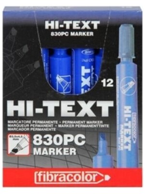 Hi-Text  Hı-Text Permanent M. Kesik Uçlu Mavi 830PC 12'li