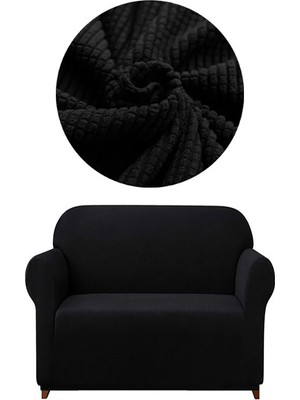 Elgeyar Likrali Koltuk, Kanepe, Çekyat Örtüsü 2 Kişilik Koltuk Örtüsü Lastikli, Pitikare Desen