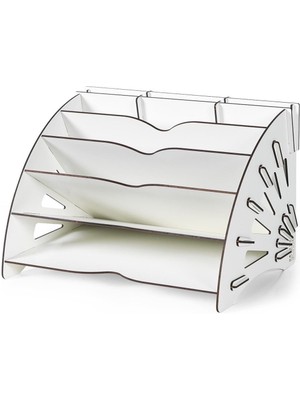 Home Jamin Zeugma Modern Pratik Ofis Masaüstü Organizer Düzenleyici A4 Evrak Rafı